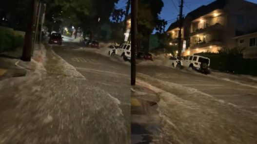 Rotura de caño causa inundaciones y socavones en West Hollywood